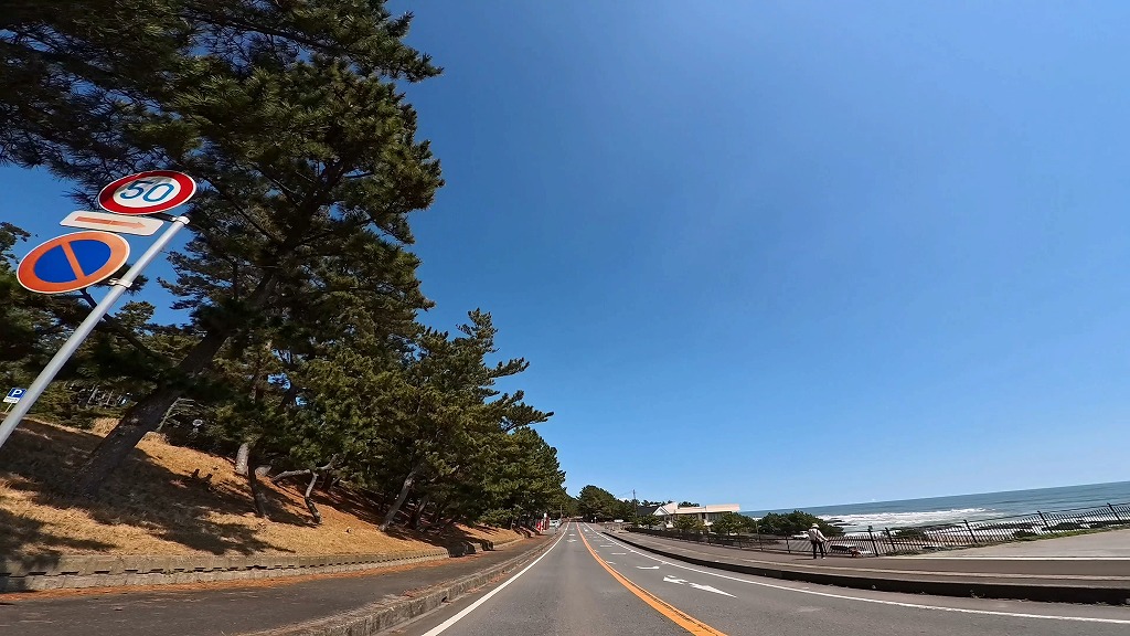 大洗海岸 サンビーチ通り 大洗海岸通り